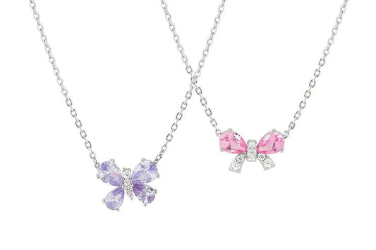 Crystal Butterfly Pendant Necklace
