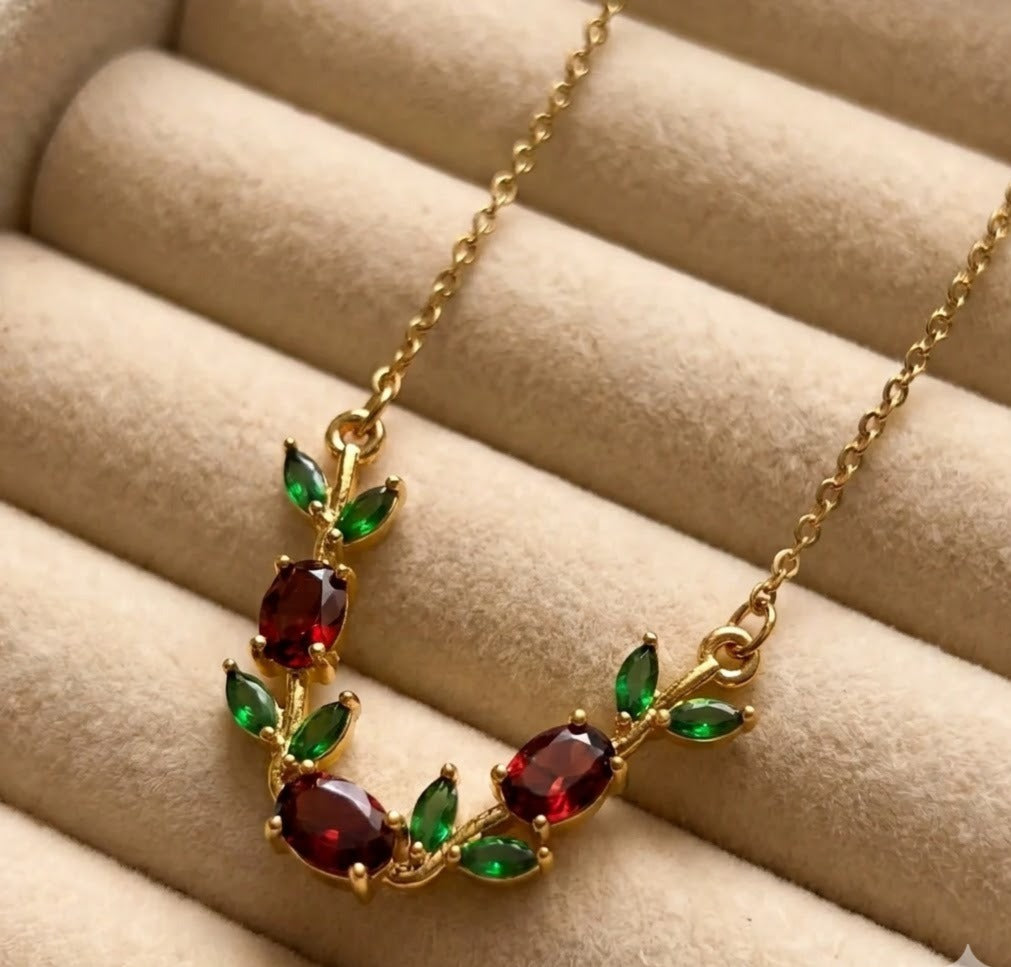 Royal Tulip Crystal Necklace