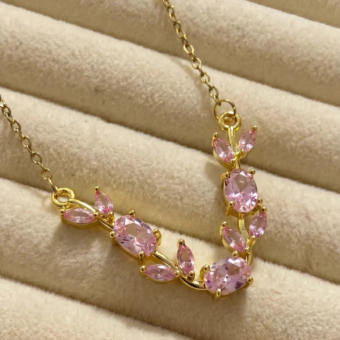 Royal Tulip Crystal Necklace