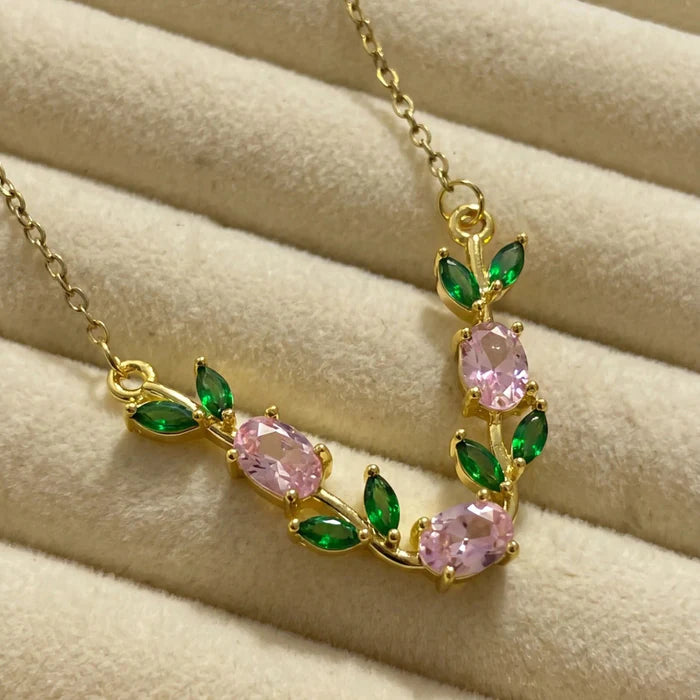 Royal Tulip Crystal Necklace