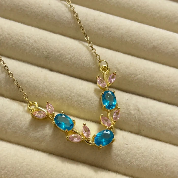 Royal Tulip Crystal Necklace